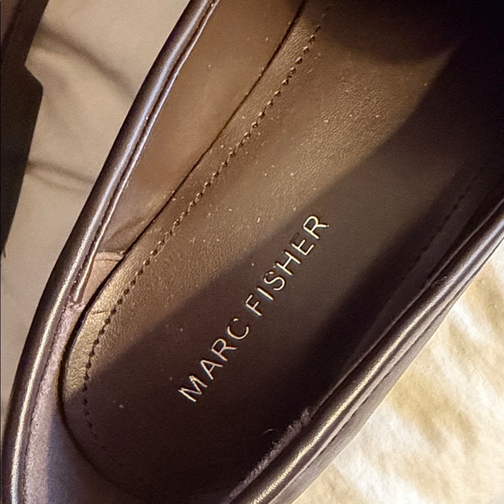 Marc Fisher Women’s Dark Brown Slip-On Loafers - Picture 2 of 9